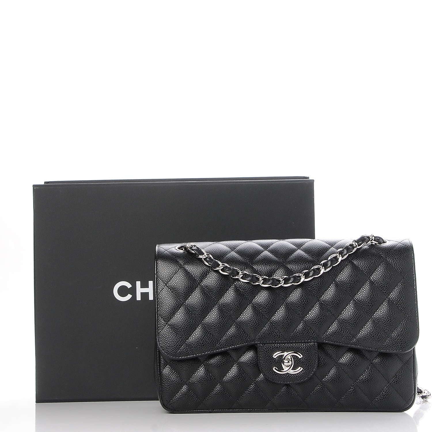 Chanel Caviar Quilted Jumbo Double Flap Black 9 of 9