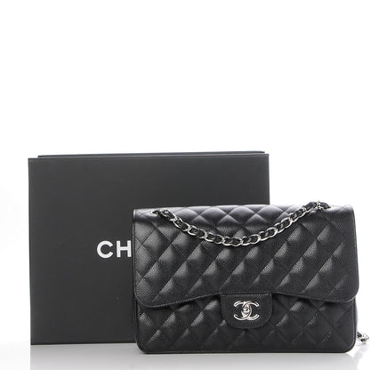 Chanel Caviar Quilted Jumbo Double Flap Black 9 of 9