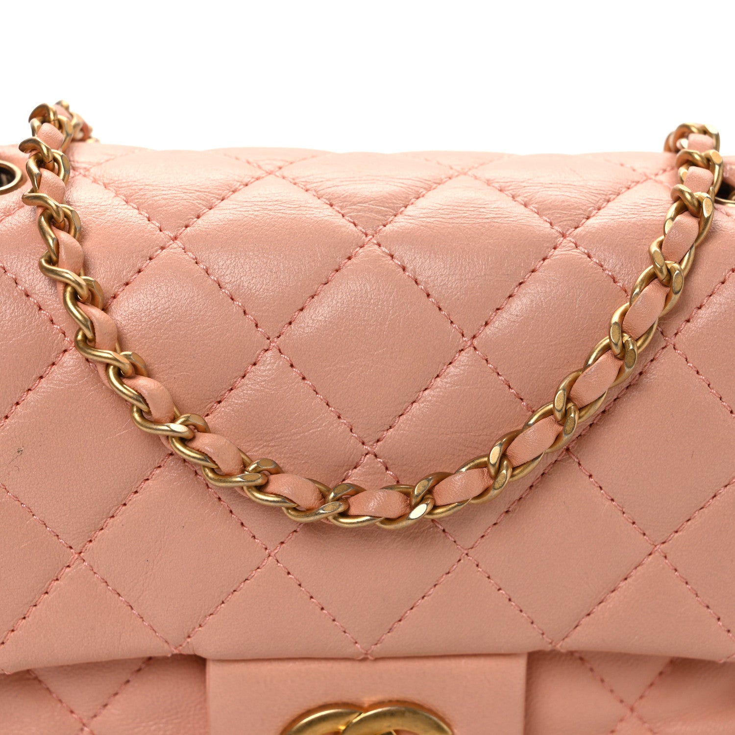 Chanel Lambskin Quilted Mini Pearl Crush Flap Light Orange 8 of 13