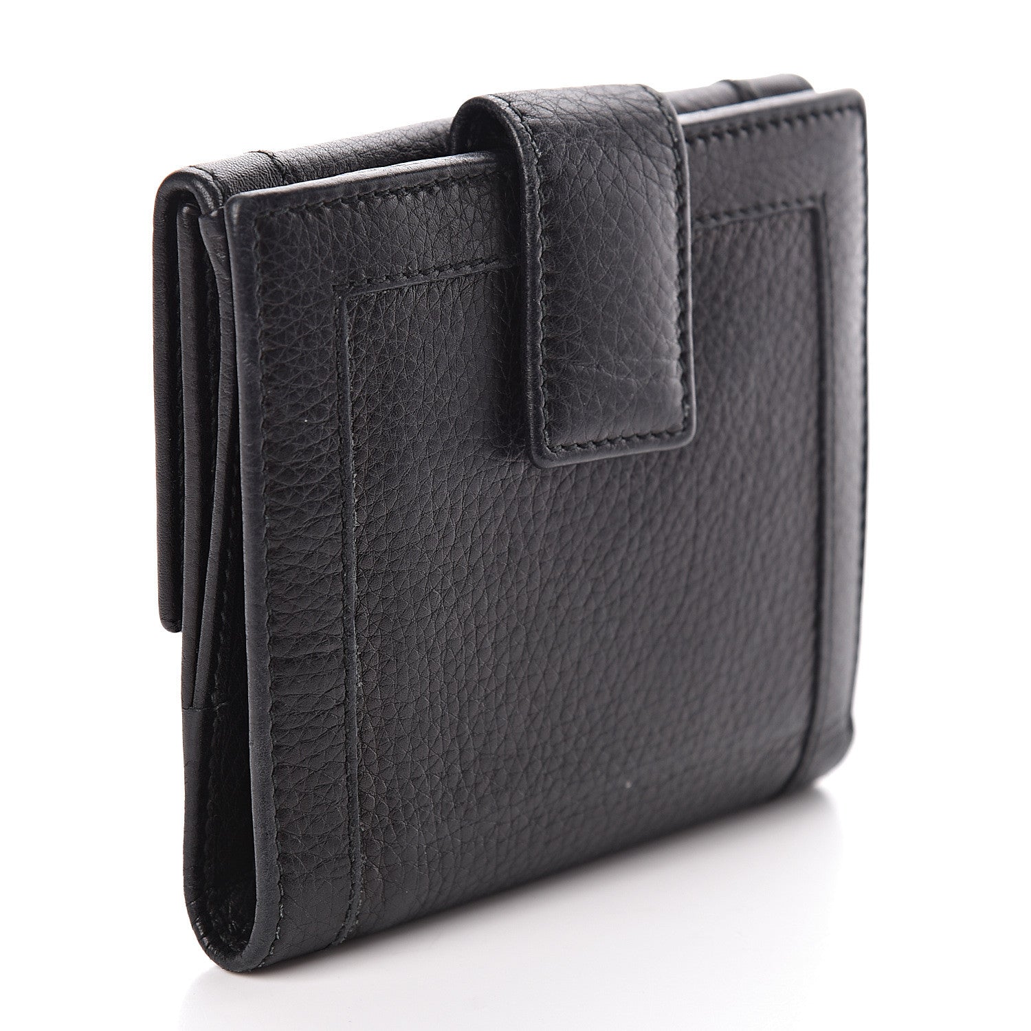 Gucci Calfskin Compact Interlocking G Wallet Black 3 of 6