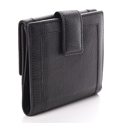 Gucci Calfskin Compact Interlocking G Wallet Black 3 of 6