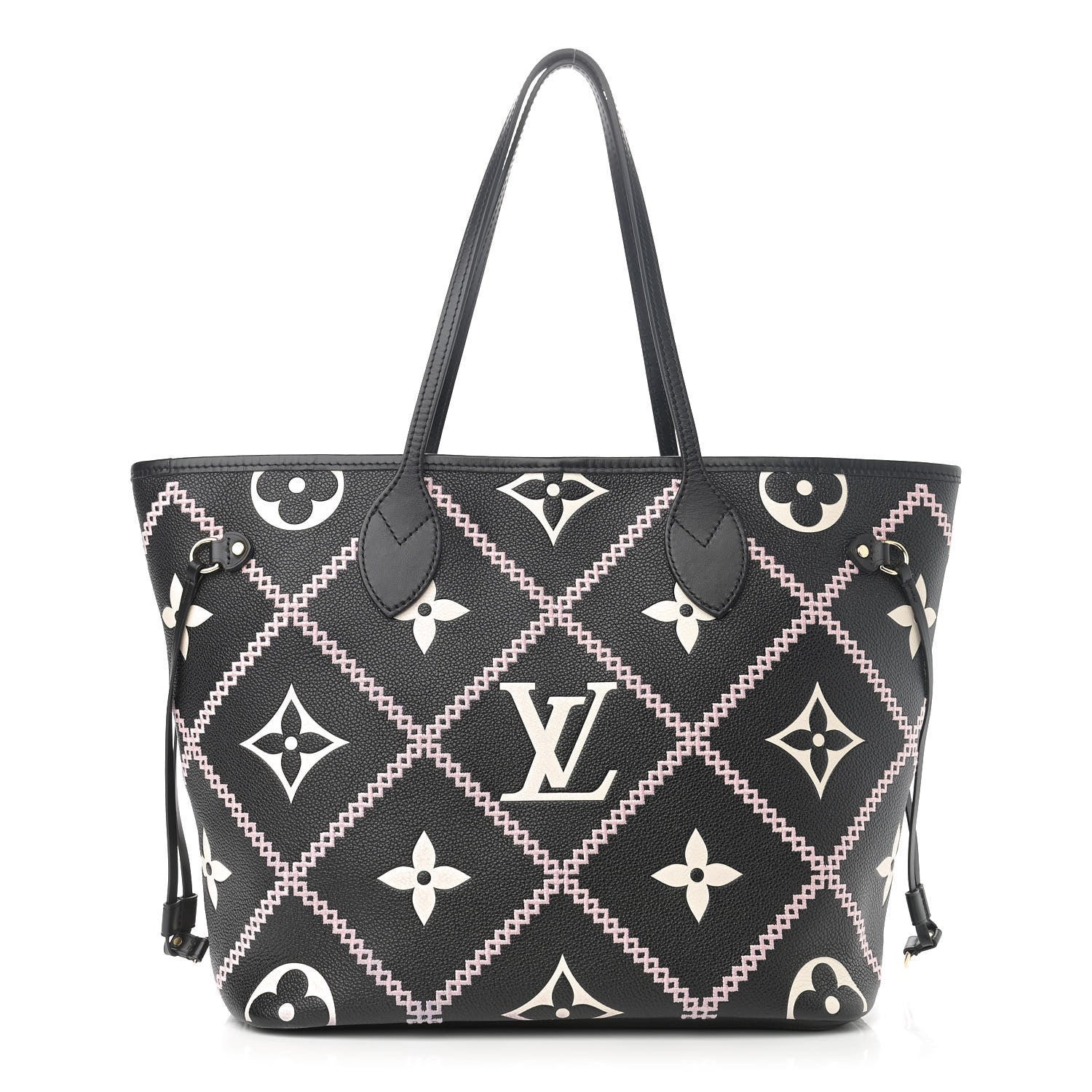 Louis Vuitton Empreinte Monogram Giant Broderies Neverfull MM Black 3 of 11