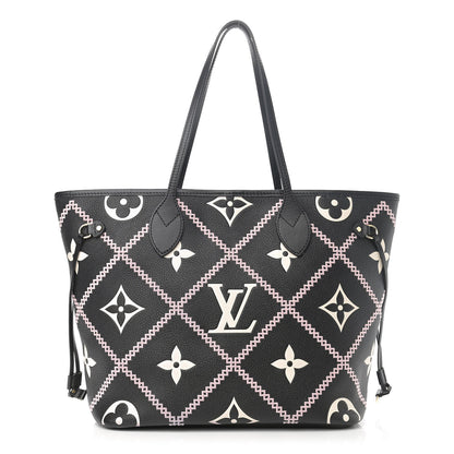 Louis Vuitton Empreinte Monogram Giant Broderies Neverfull MM Black 3 of 11