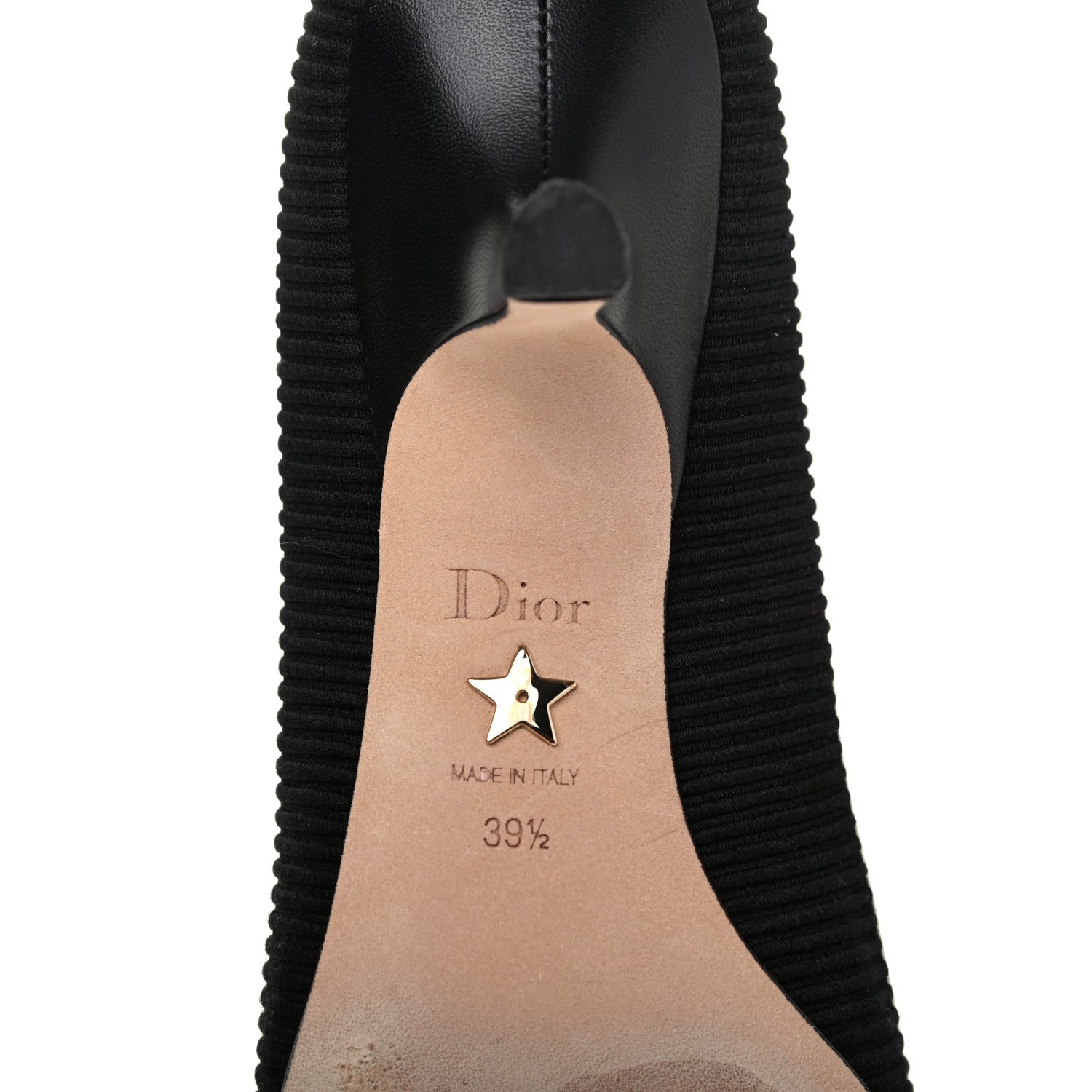 Christian Dior Technical Canvas Ribbon Embroidered J'Adior 65mm Pumps 39.5 Black 6 of 14