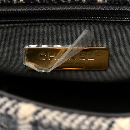 Chanel Tweed Quilted Medium Chanel 19 Flap Grey Navy 7 of 10