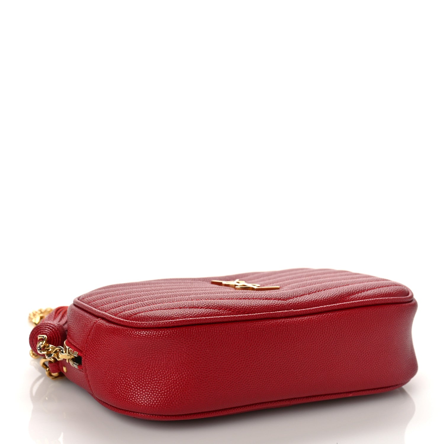Saint Laurent Grain De Poudre Matelasse Monogram Mini Lou Camera Bag Eros Red 4 of 8
