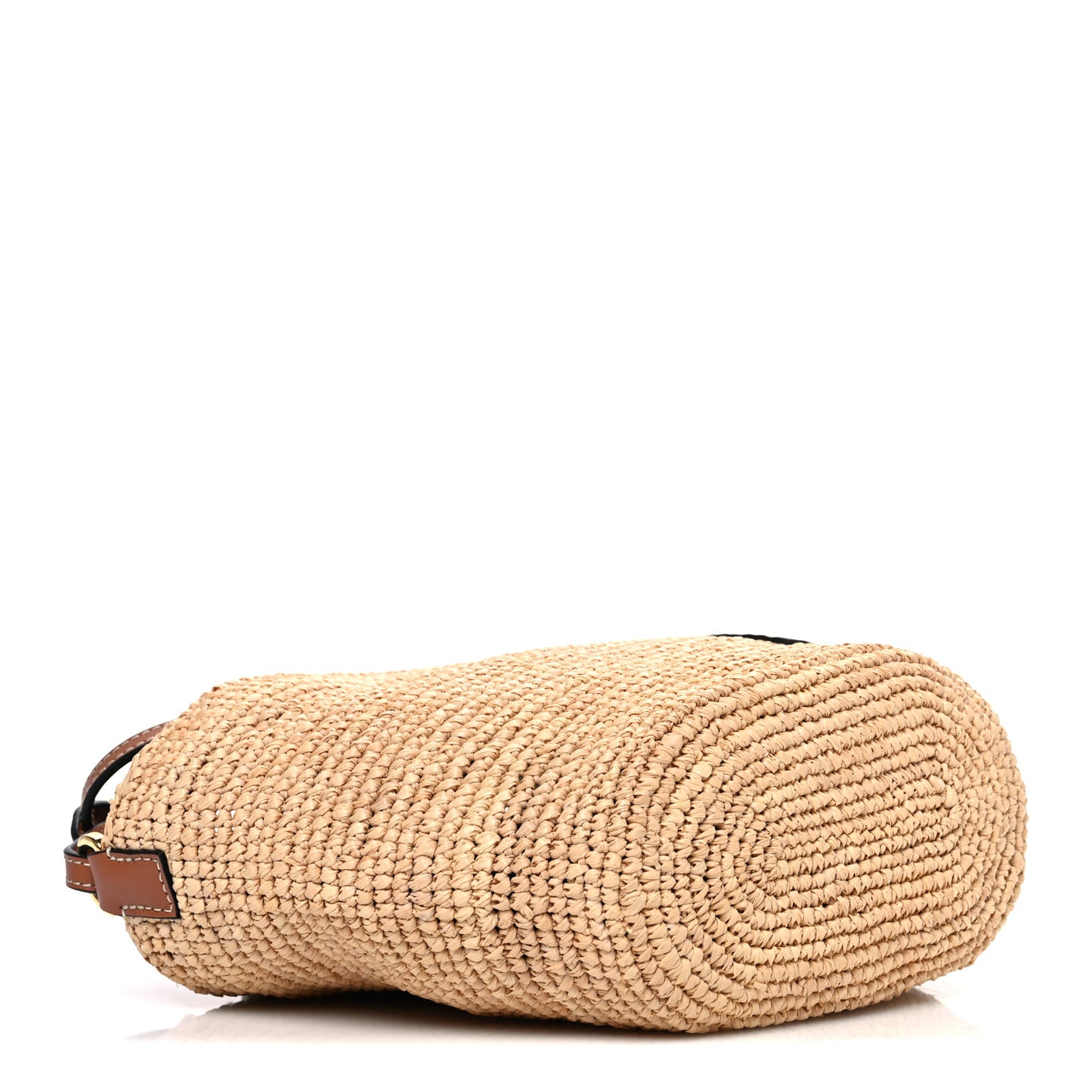 Calfskin Raffia Anagram Paulas Ibiza Pochette Bag Natural Tan