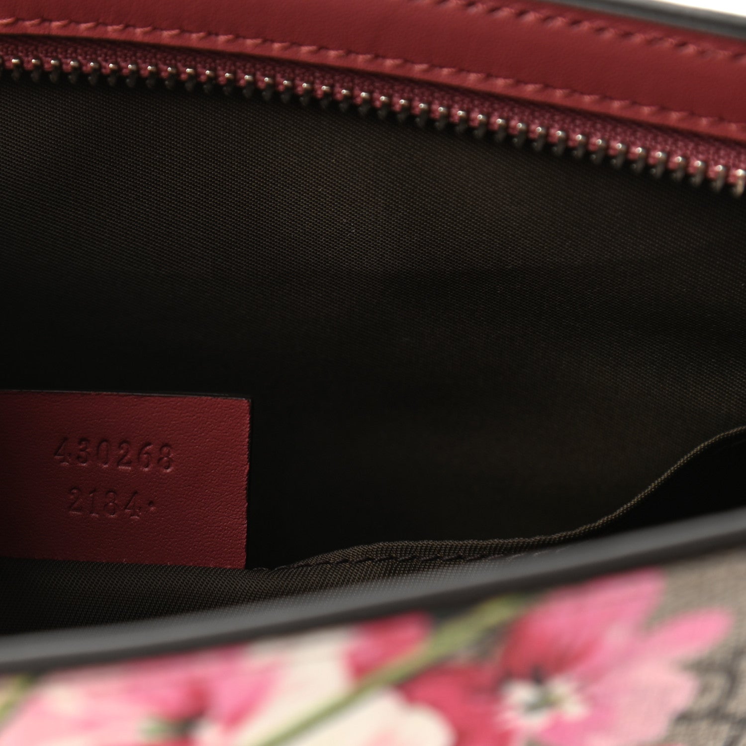 Gucci GG Supreme Monogram Blooms Large Cosmetic Case Beige Multicolor Dry Rose 20 of 20