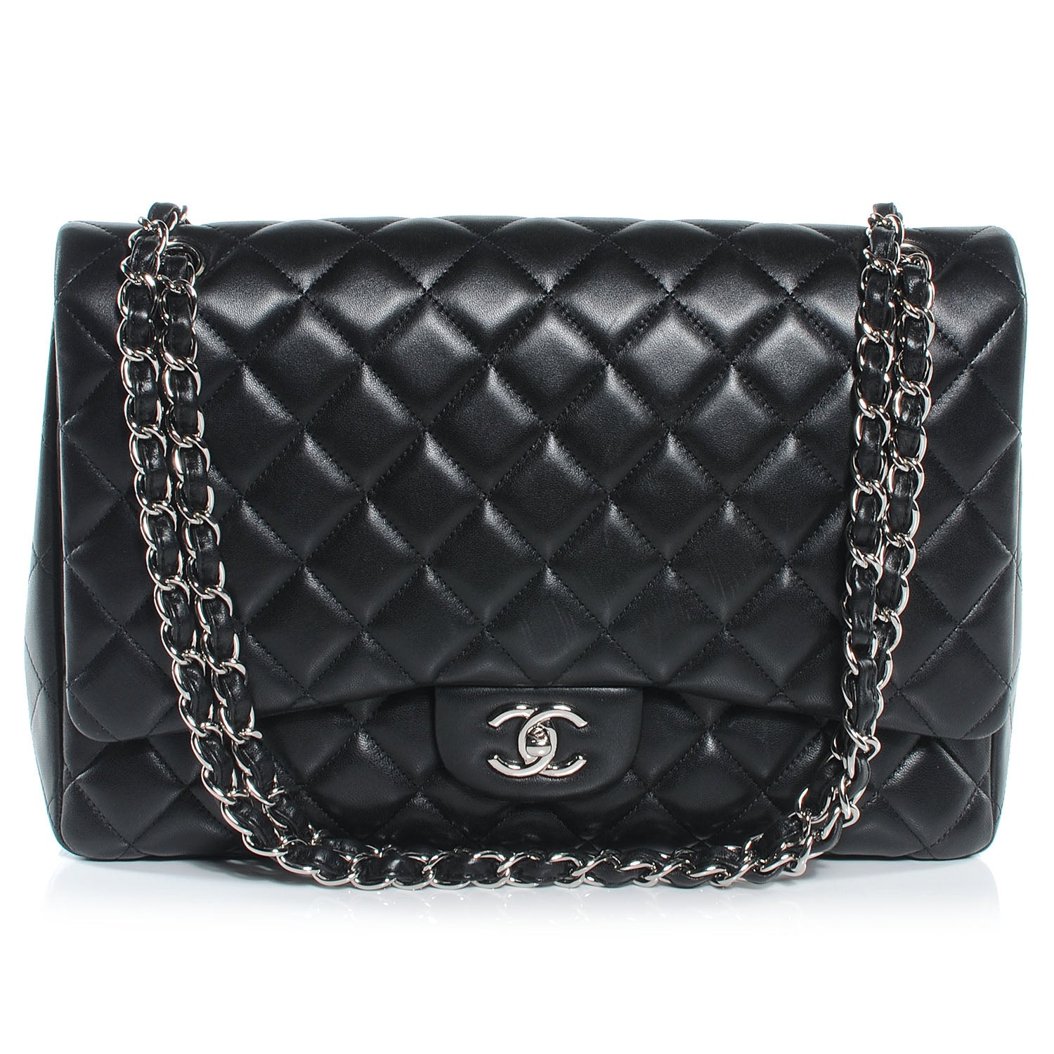Chanel Lambskin Maxi Single Flap Black 1 of 7