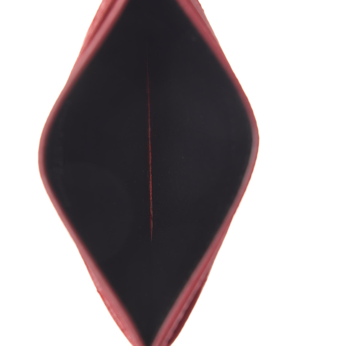 Grain De Poudre Matelasse Chevron Monogram Credit Card Case Rouge Eros