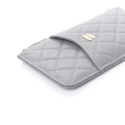 Chanel Caviar Quilted Classic iPhone Pouch Grey 8 of 12