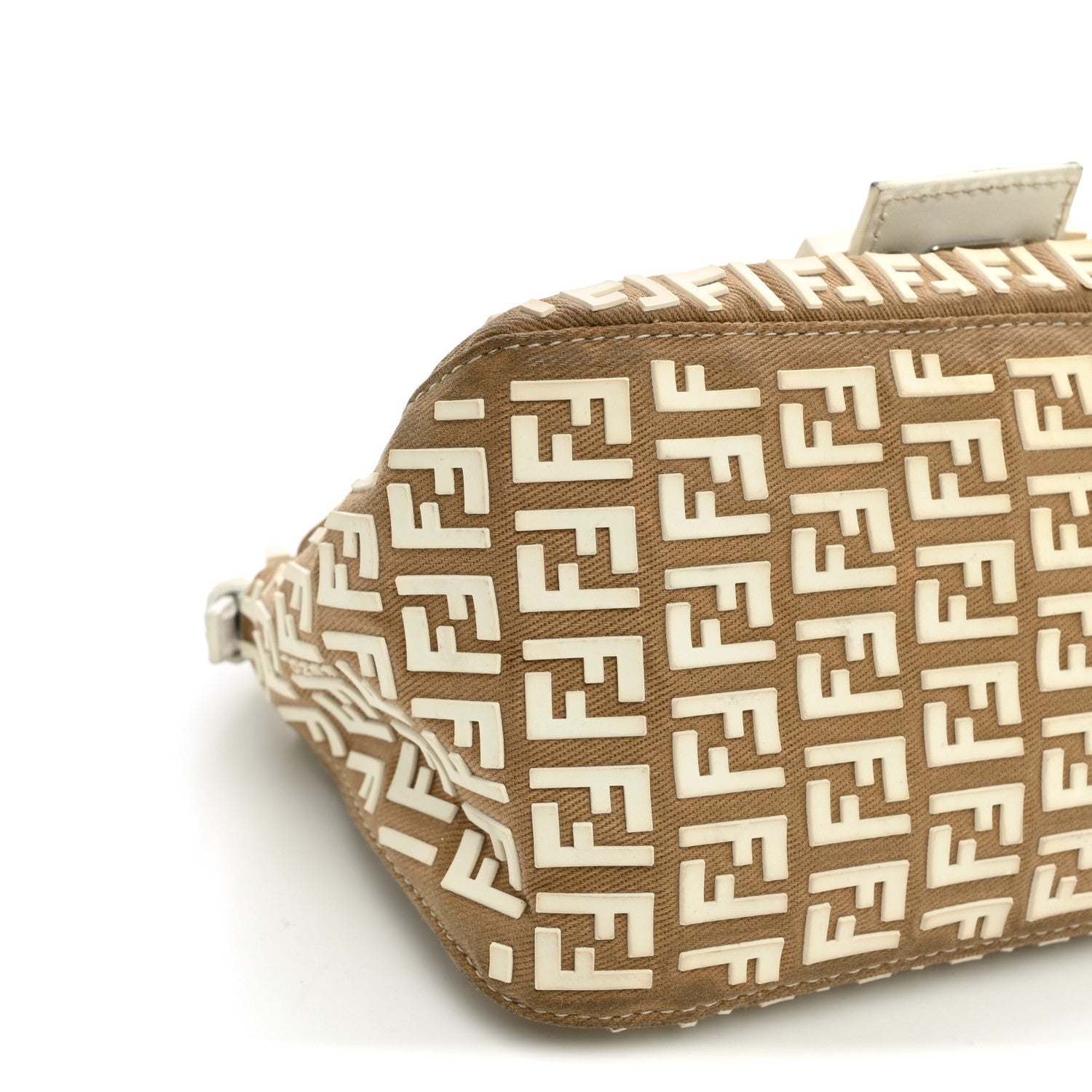 Fendi Zucchino Embellished Mini Mama Baguette Beige 9 of 10