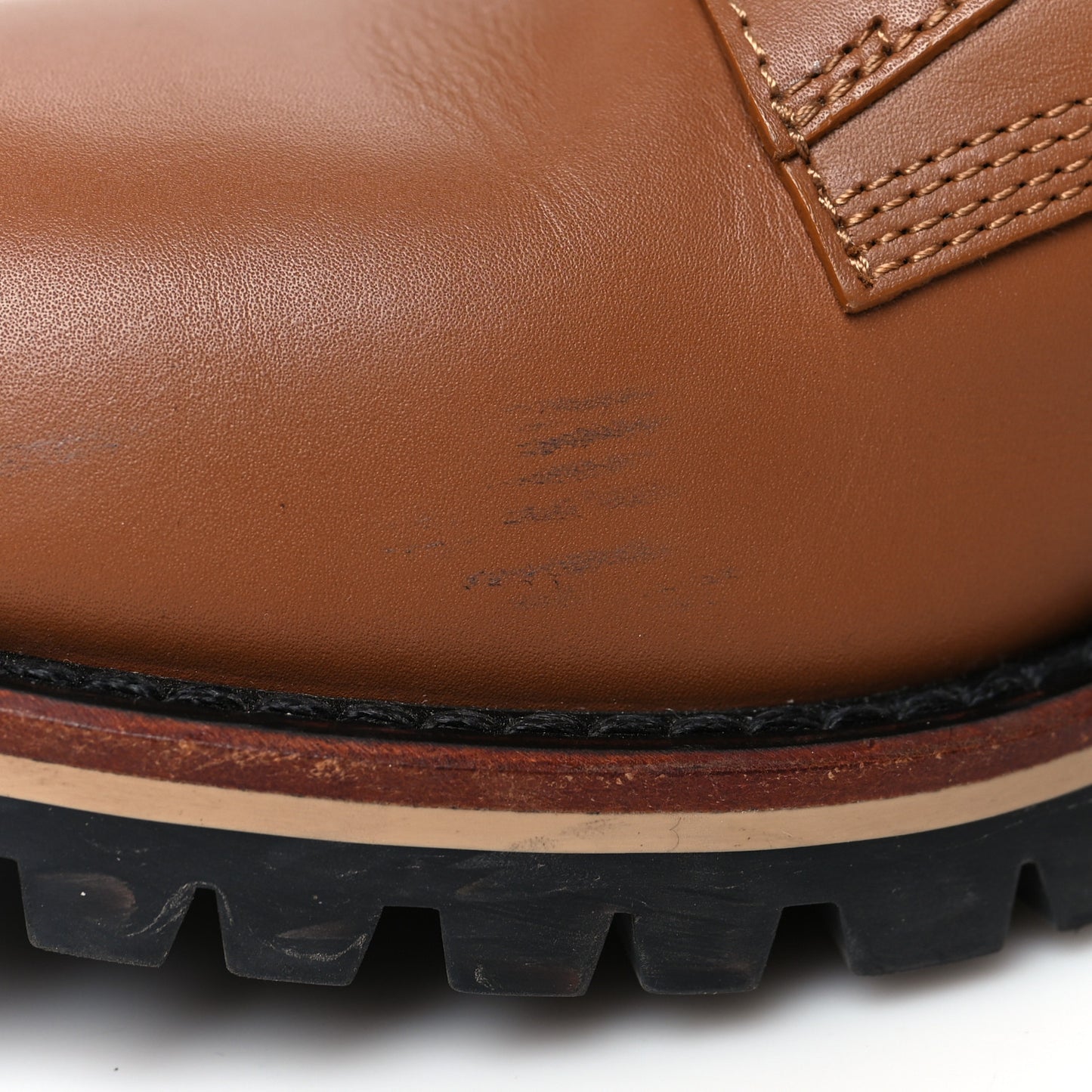 Calfskin Dior Quest 35mm Hiking Boots 36.5 Golden Saddle