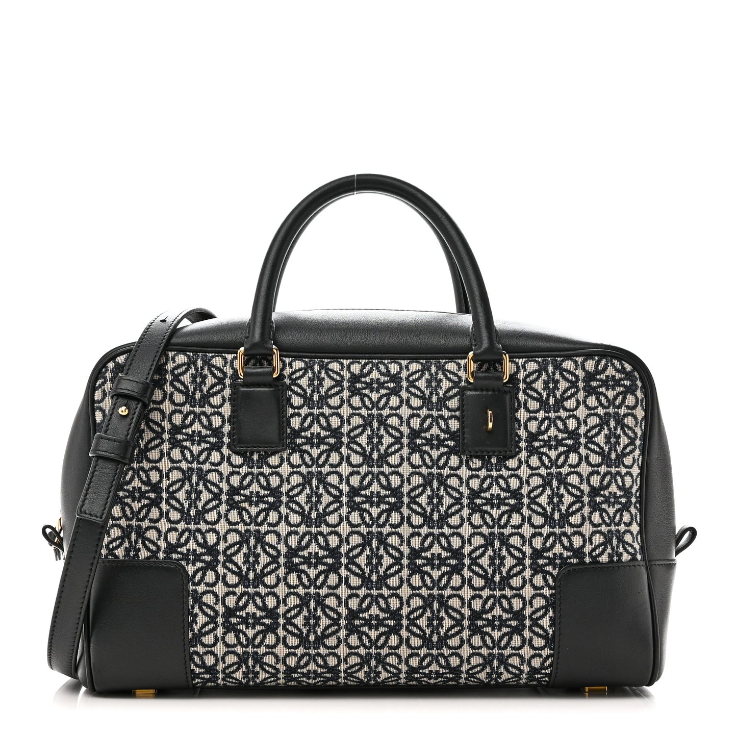 Jacquard Anagram Calfskin Amazona 28 Black Navy