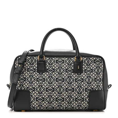 Loewe Jacquard Anagram Calfskin Amazona 28 Black Navy 1 of 9