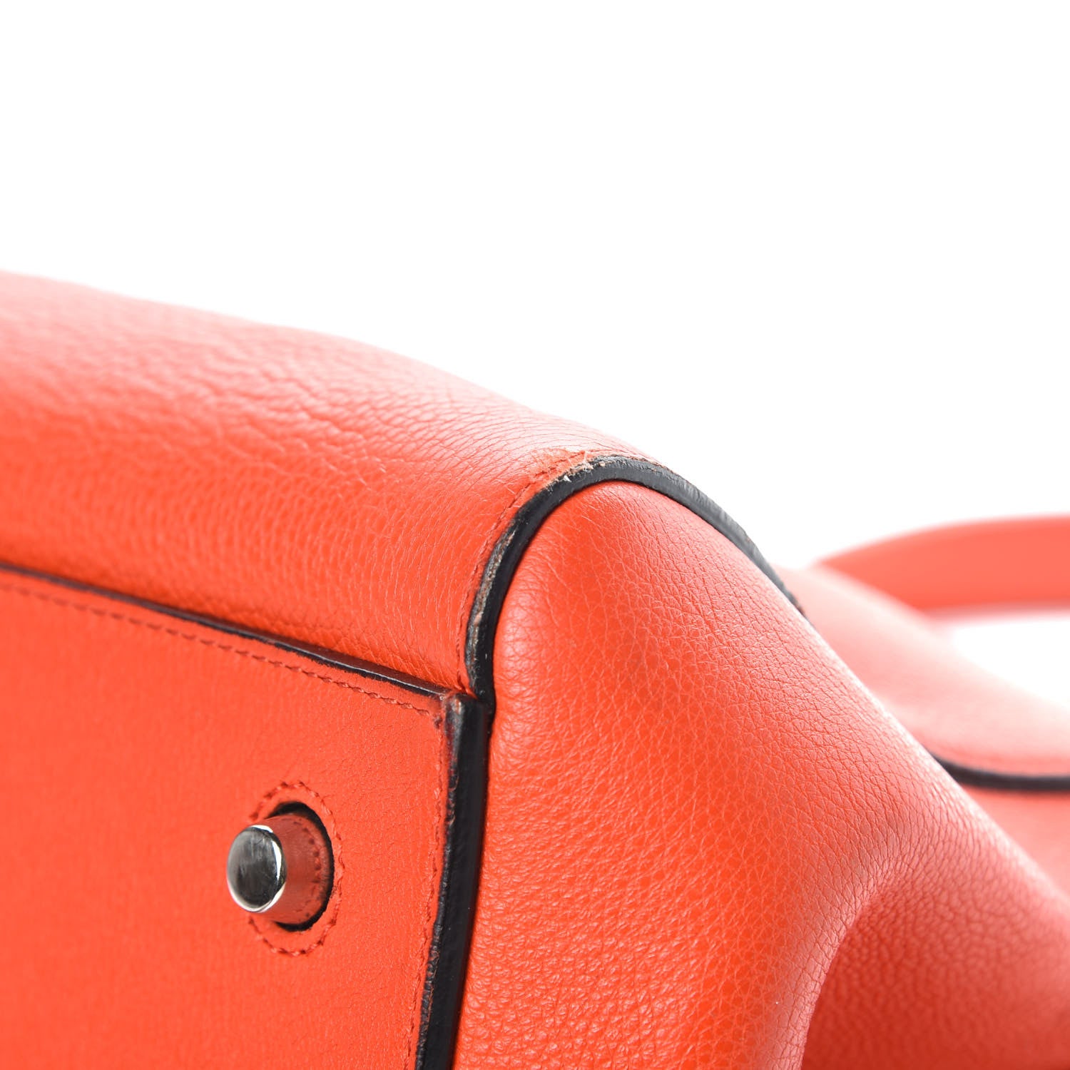 Celine Grained Calfskin Medium Edge Shoulder Bag Vermillion 10 of 21