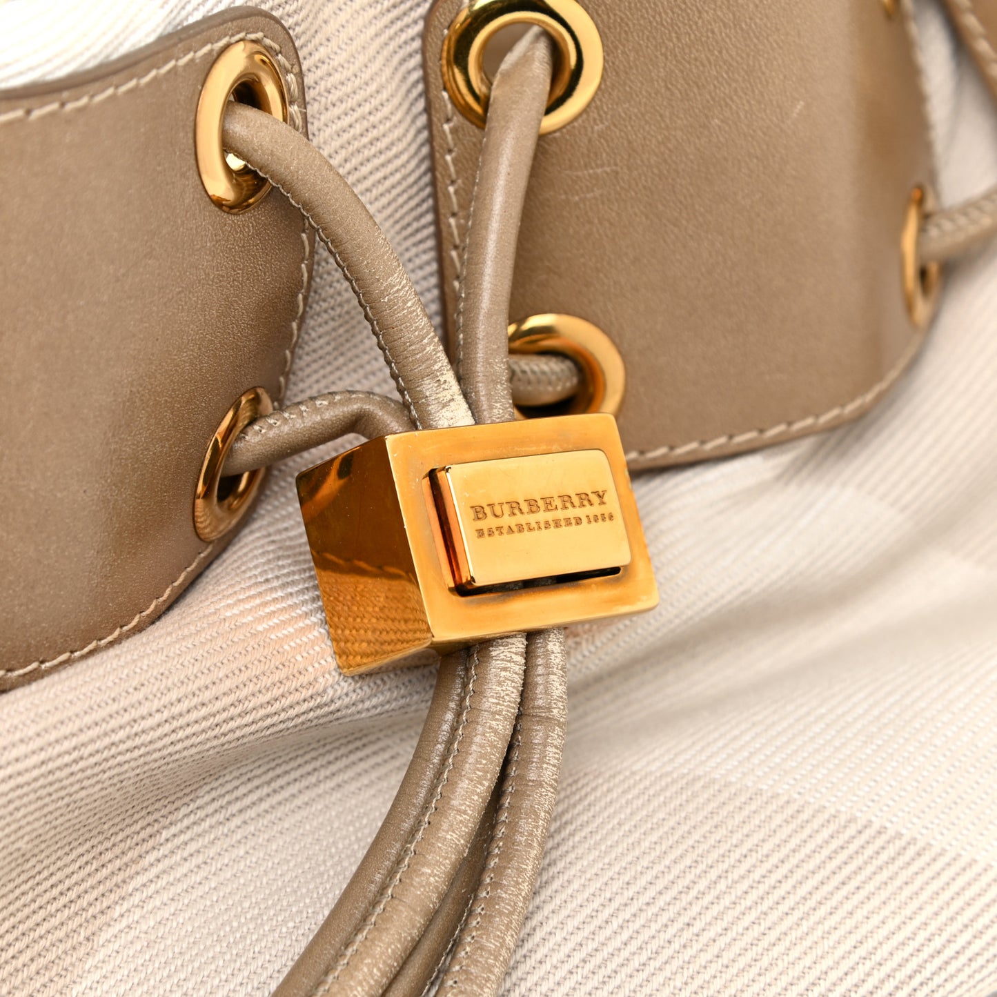 Canvas Calfskin Mega Nova Check Small Warrior Trench