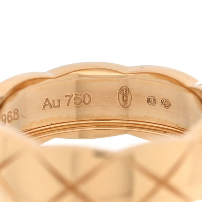 Chanel 18K Yellow Gold Small Coco Crush Ring 55 7.25 5 of 6