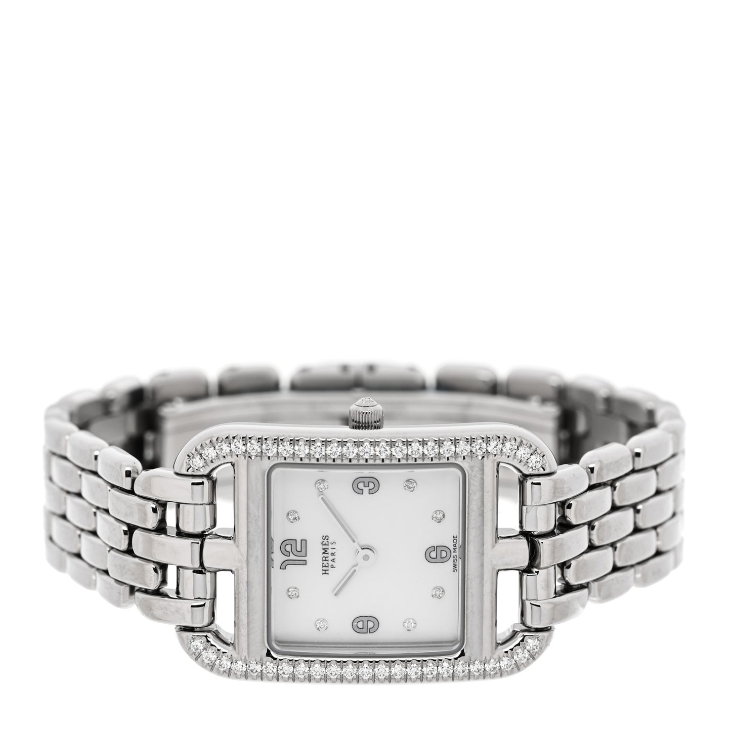 Stainless Steel Diamond Bezel Mother of Pearl 23mm Cape Cod Quartz Watch