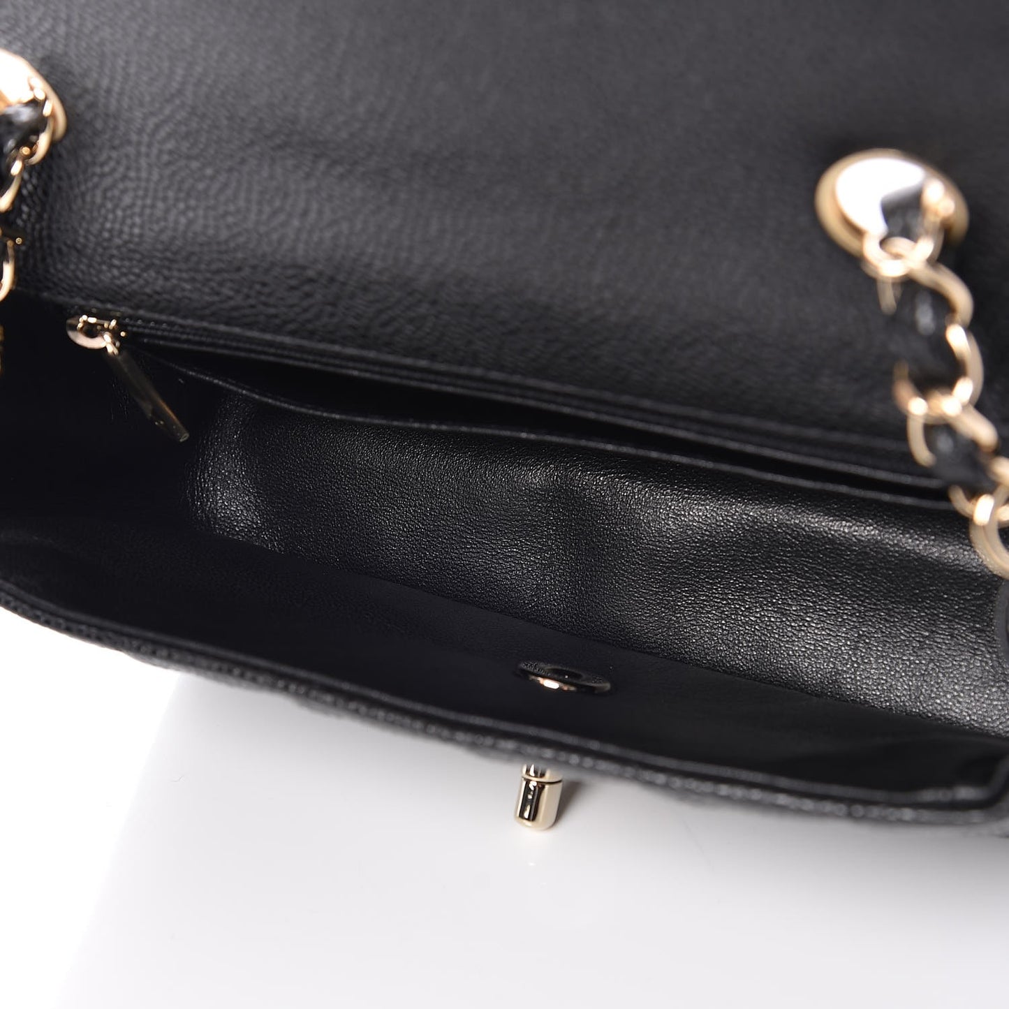 Caviar Quilted Mini Rectangular Flap Black