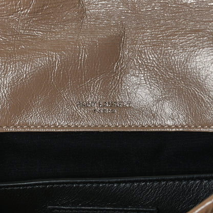 Saint Laurent Crinkled Calfskin Matelasse Monogram Baby Niki Chain Satchel Light Taupe 7 of 10