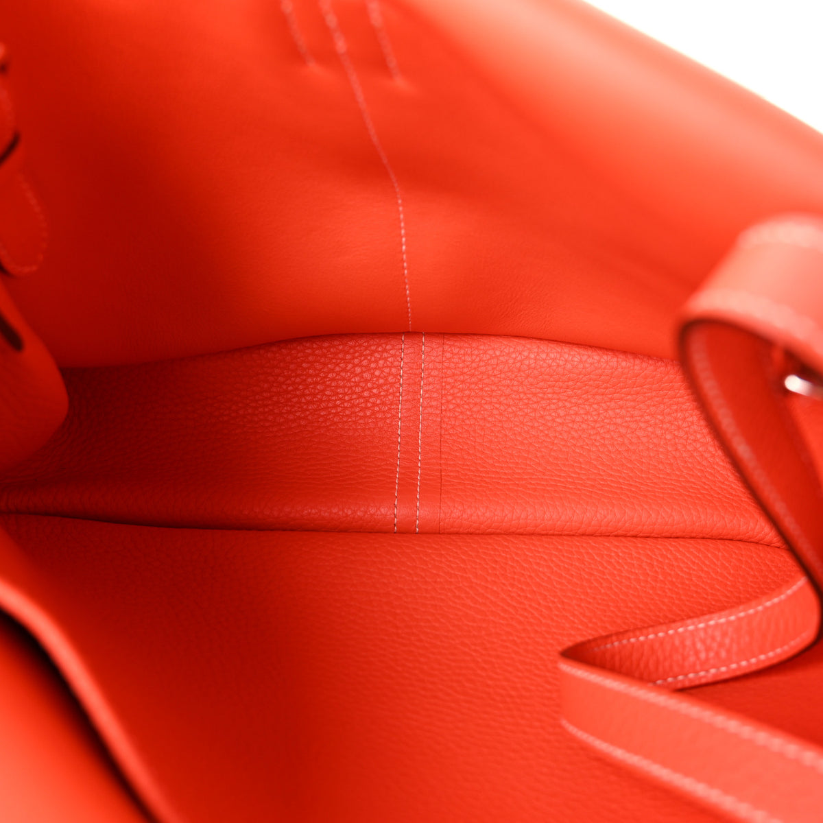 Hermes Taurillon Clemence Halzan 31 GM Orange 5 of 10