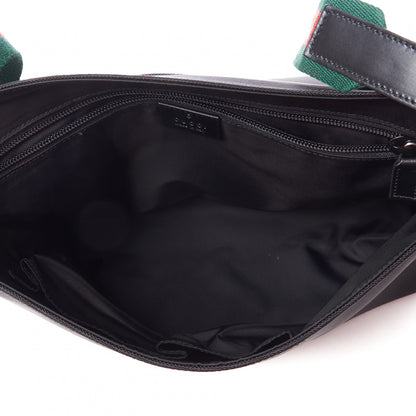 Gucci Techno Canvas Web Large Flap Messenger Bag Black 6 of 8