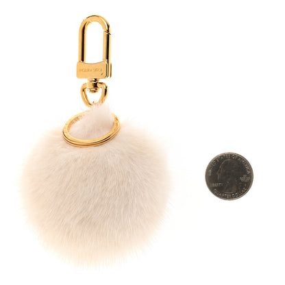 Louis Vuitton Calfskin Mink Fur Penguin Bag Charm Key Holder 2 of 3