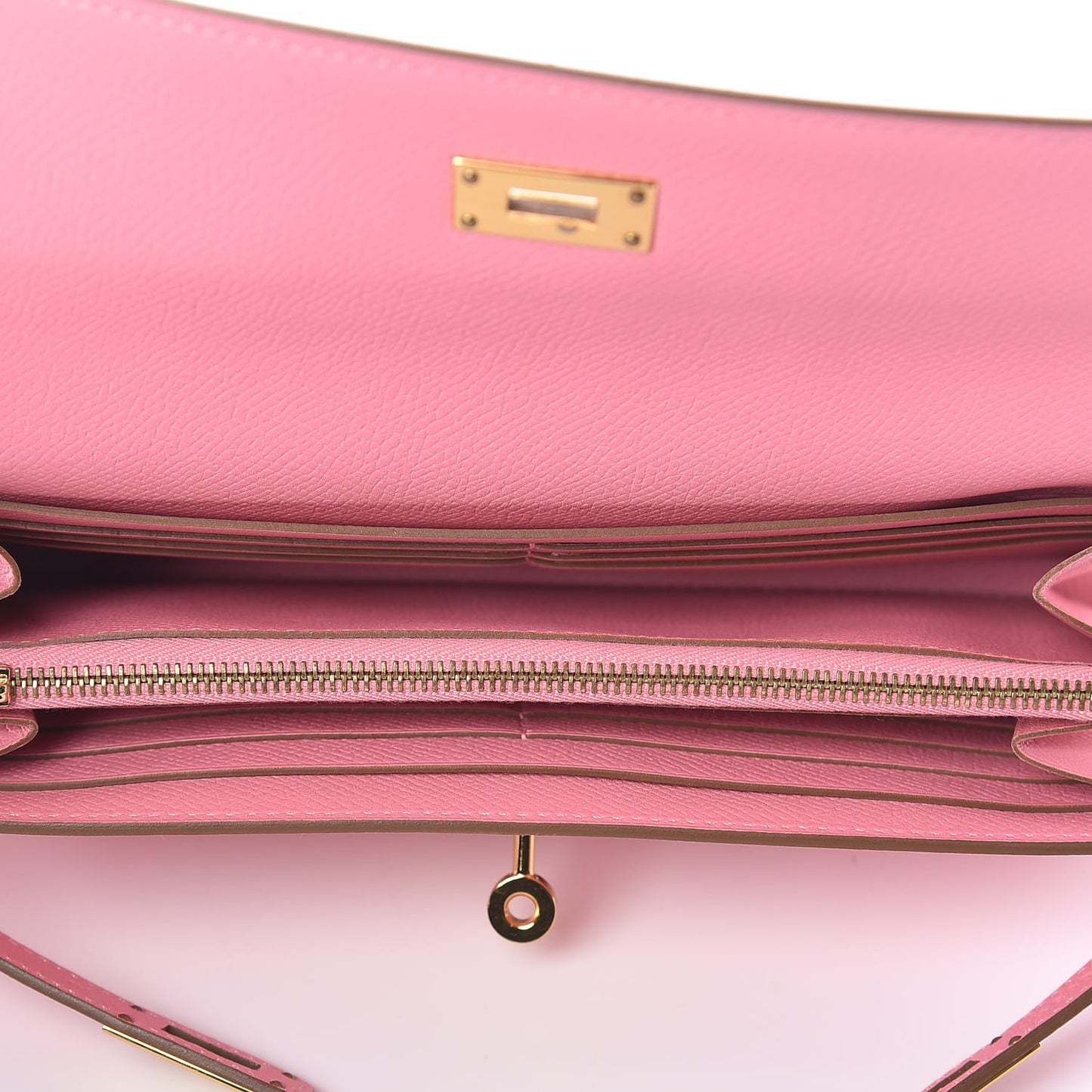 Epsom Kelly Longue Wallet Rose Confetti