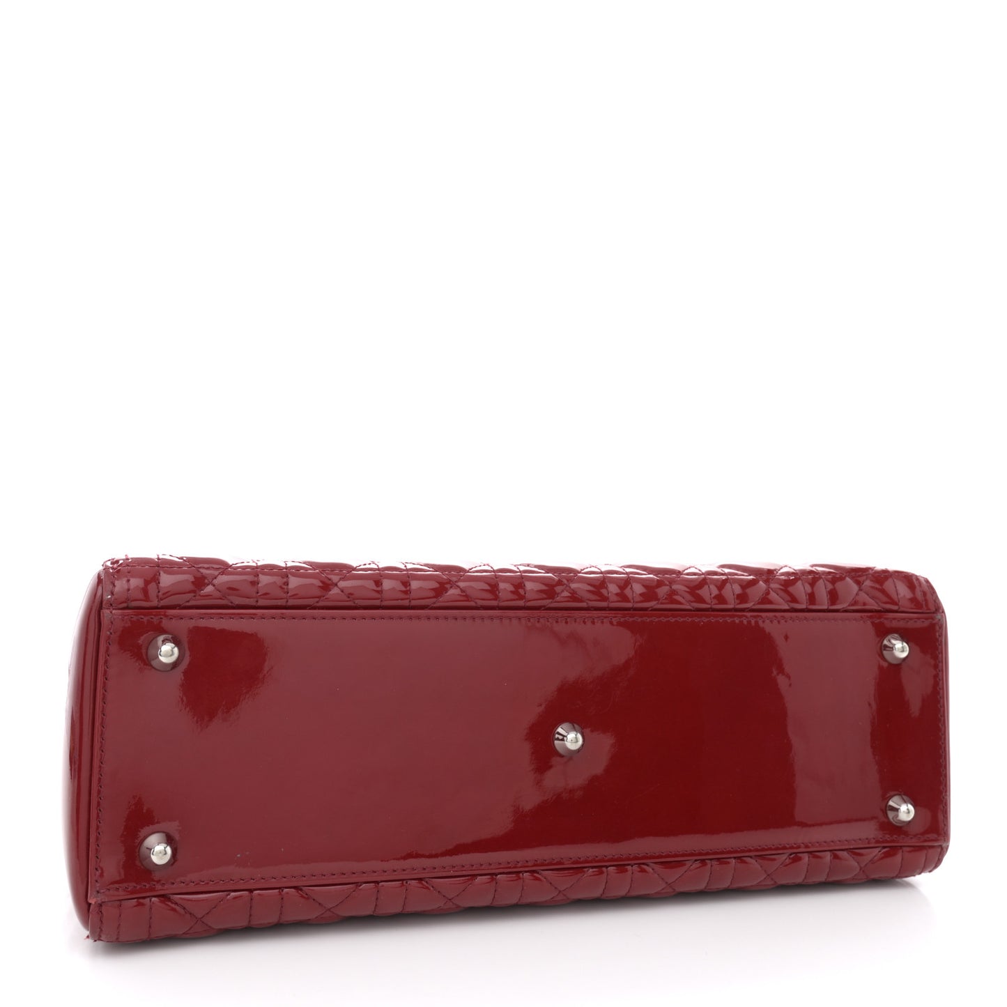 Patent Cannage Large Lady Dior Red