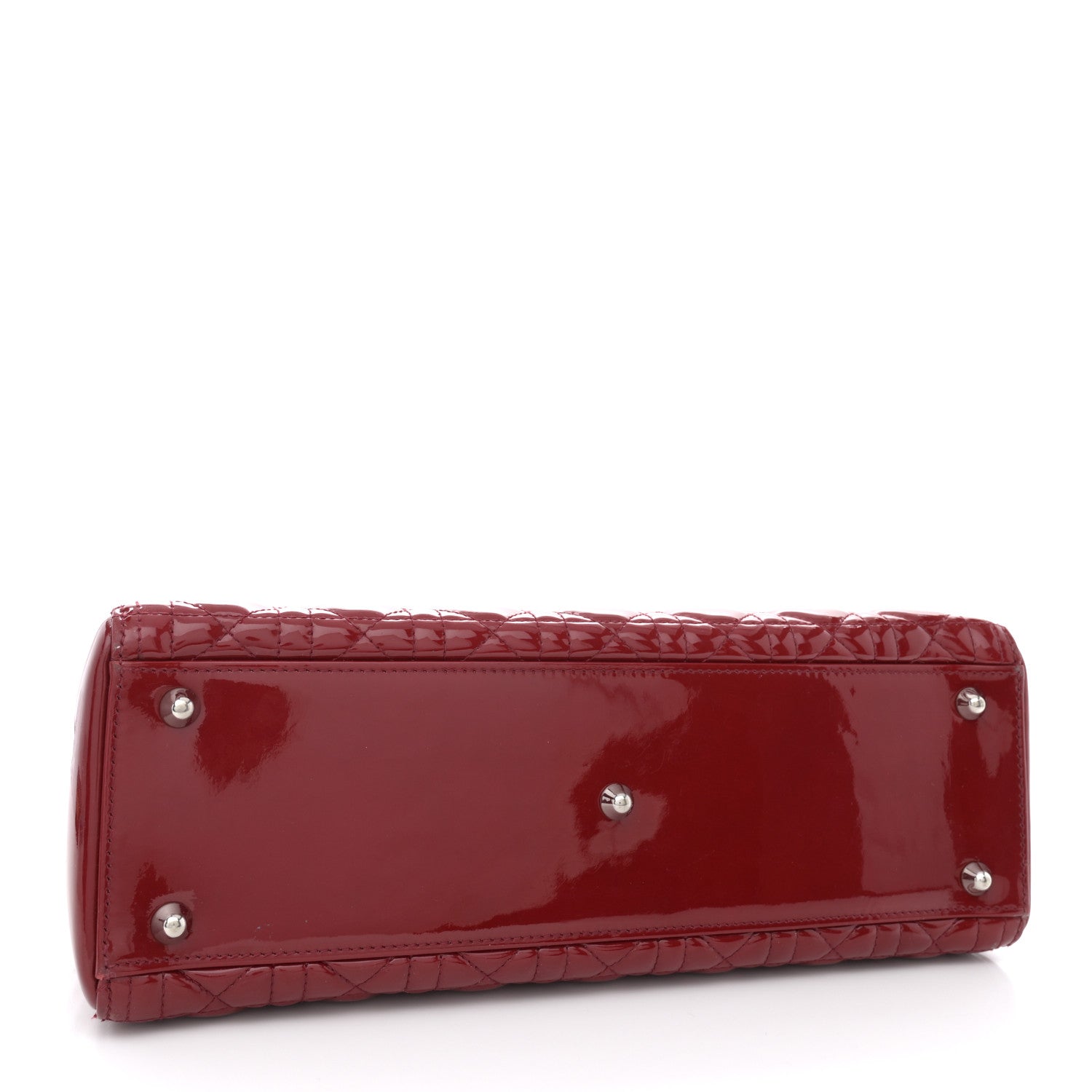 Christian Dior Patent Cannage Large Lady Dior Red 4 of 15
