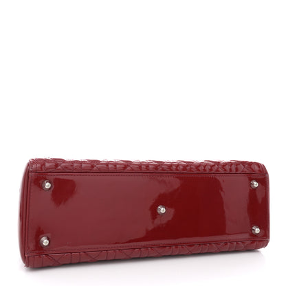 Christian Dior Patent Cannage Large Lady Dior Red 4 of 15
