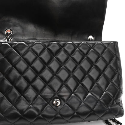 Chanel Lambskin Quilted Maxi Single Flap Black 12 of 16