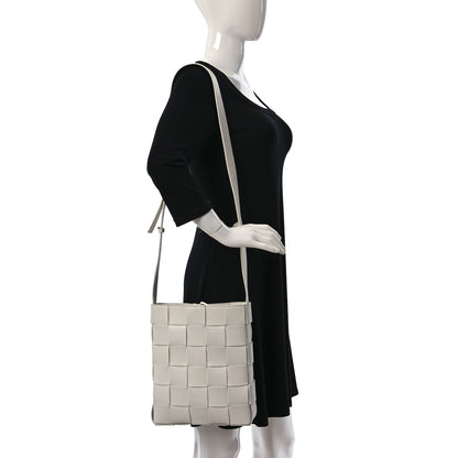 Bottega Veneta Lambskin Maxi Intrecciato Cassette Messenger Chalk 2 of 13