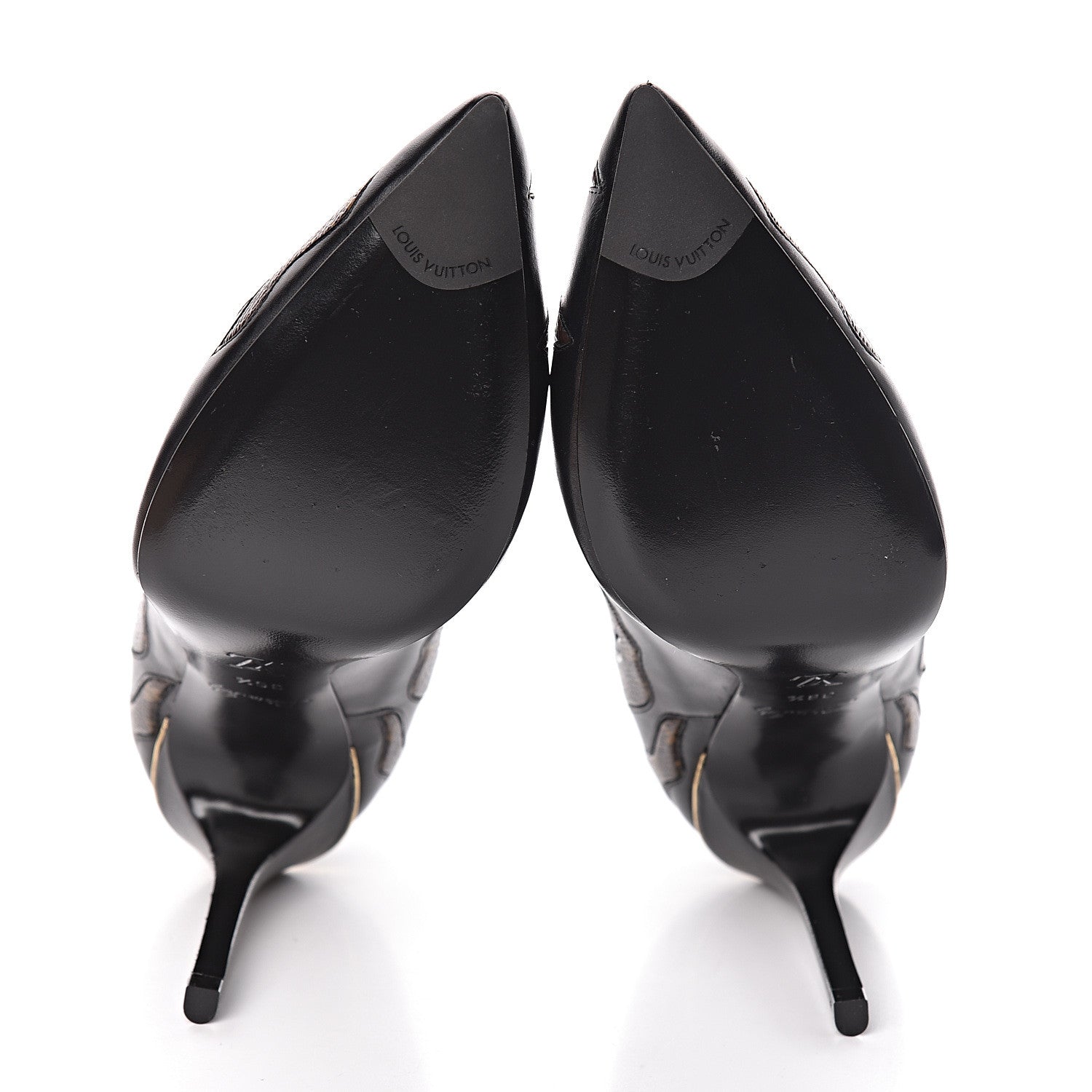 Louis Vuitton Calfskin Monogram Hypnotic Pumps 36.5 Black 5 of 8
