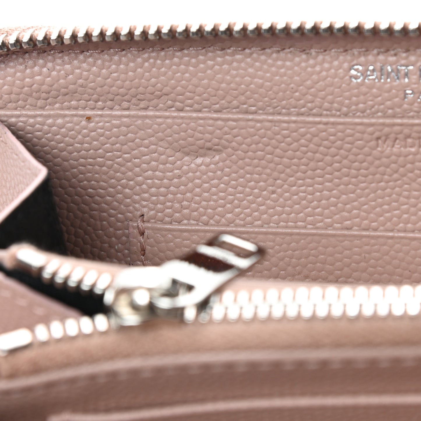 Grain De Poudre Matelasse Chevron Monogram Zip Around Wallet Pink