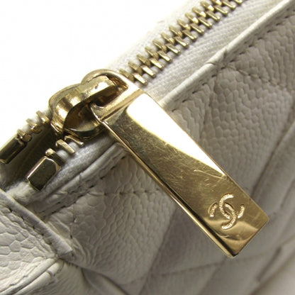Chanel Caviar Quilted Pochette White 11 of 11