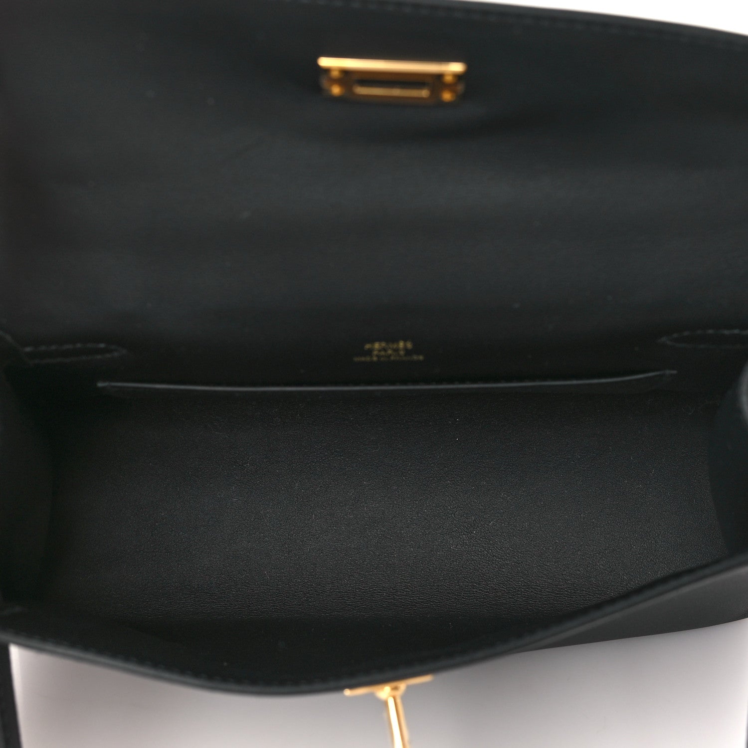 Hermes Swift Kelly Pochette Clutch Black 5 of 11