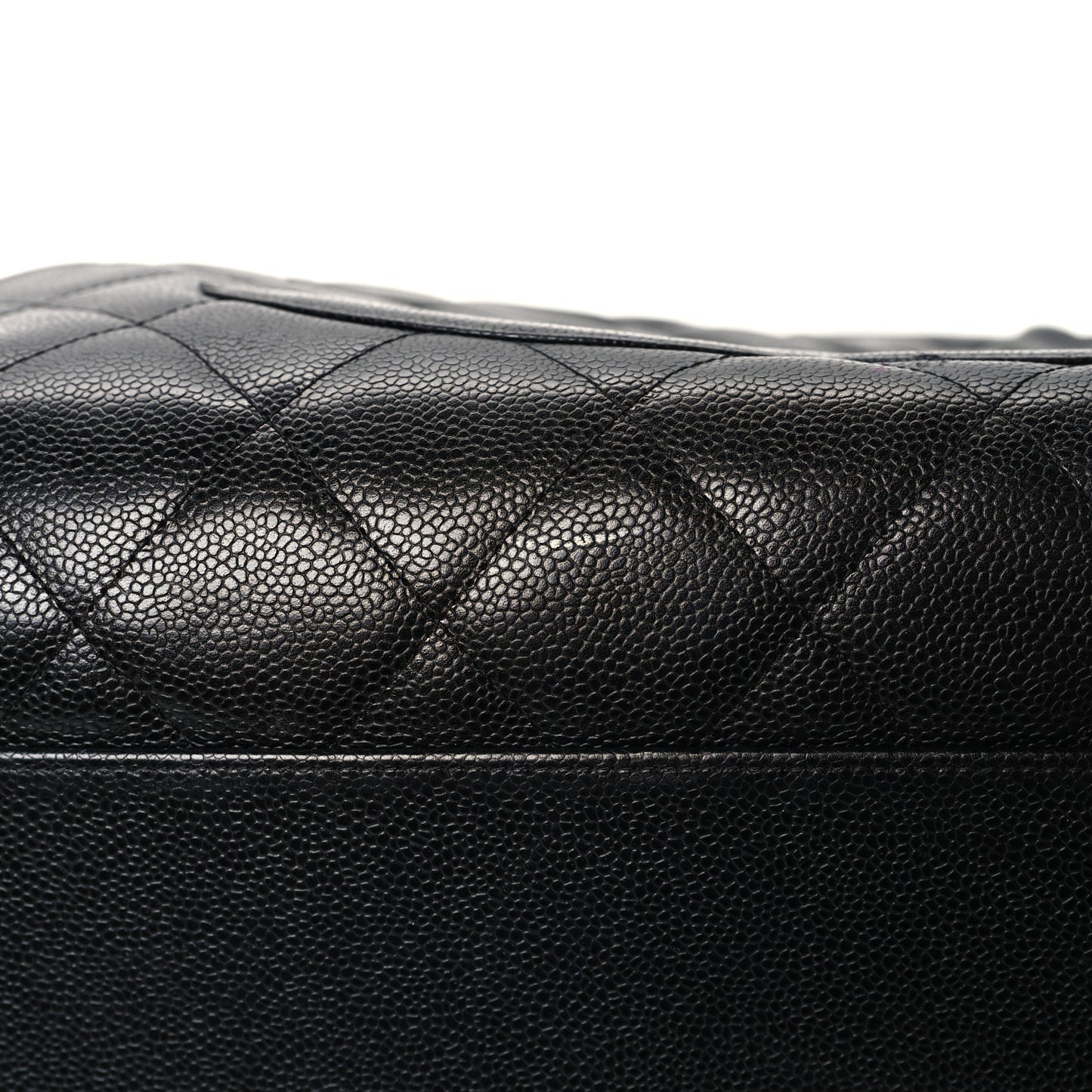 Caviar Quilted CC Duffel Bag Black
