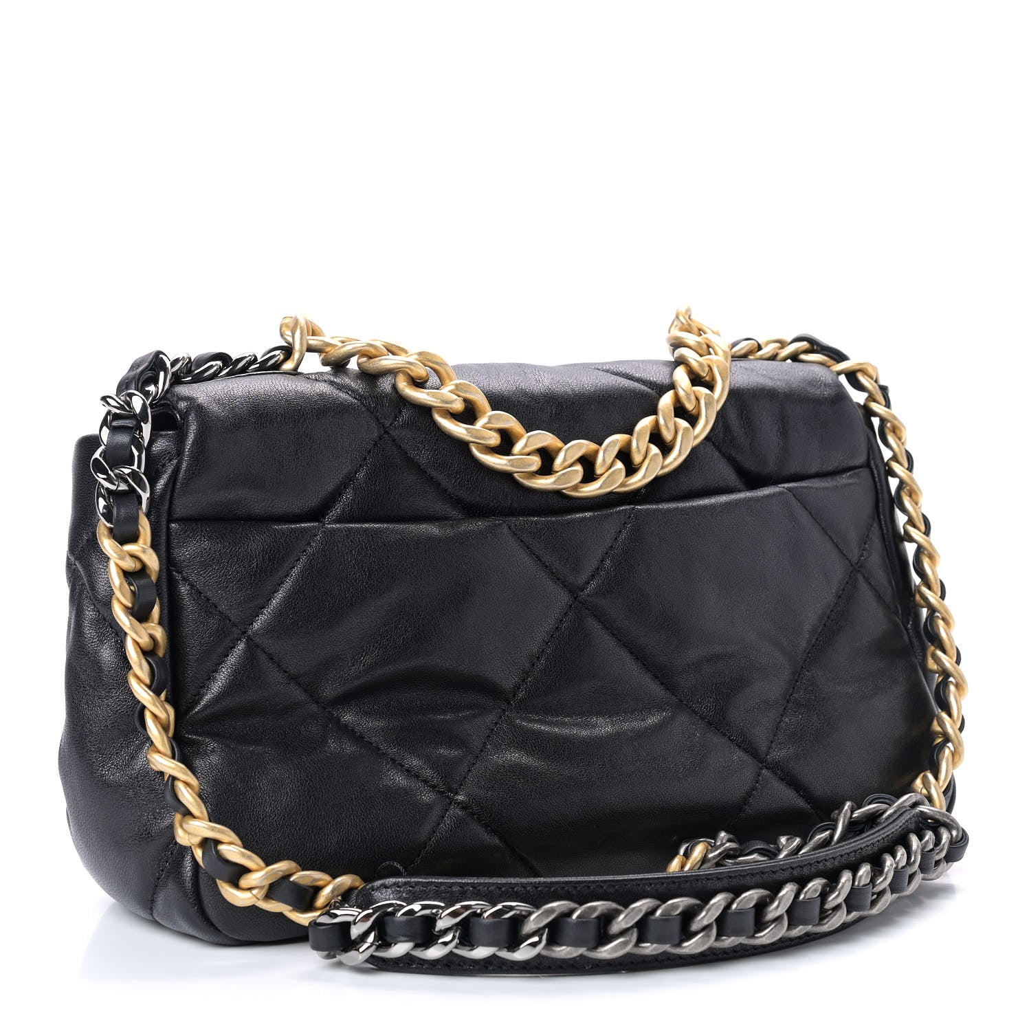 Chanel Lambskin Quilted Medium Chanel 19 Flap Black 3 of 9