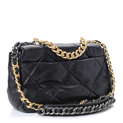Chanel Lambskin Quilted Medium Chanel 19 Flap Black 3 of 9