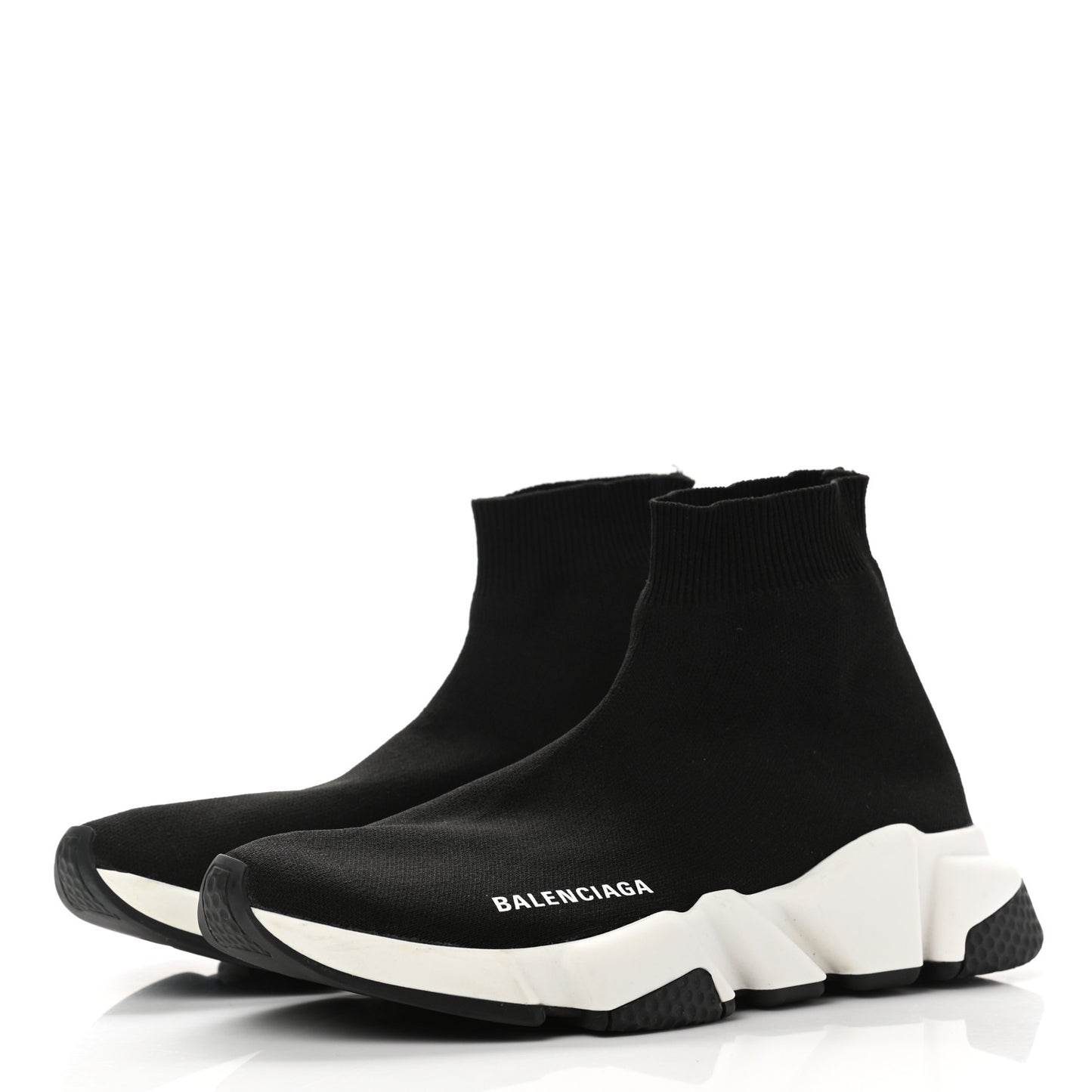 Neoprene Knit Womens Speed Sneakers 38 Black White