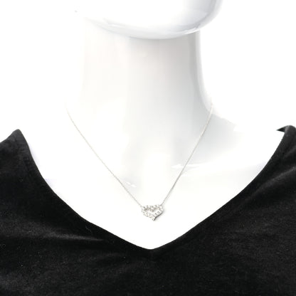 Tiffany Platinum Diamond Small Heart Pendant Necklace 2 of 6