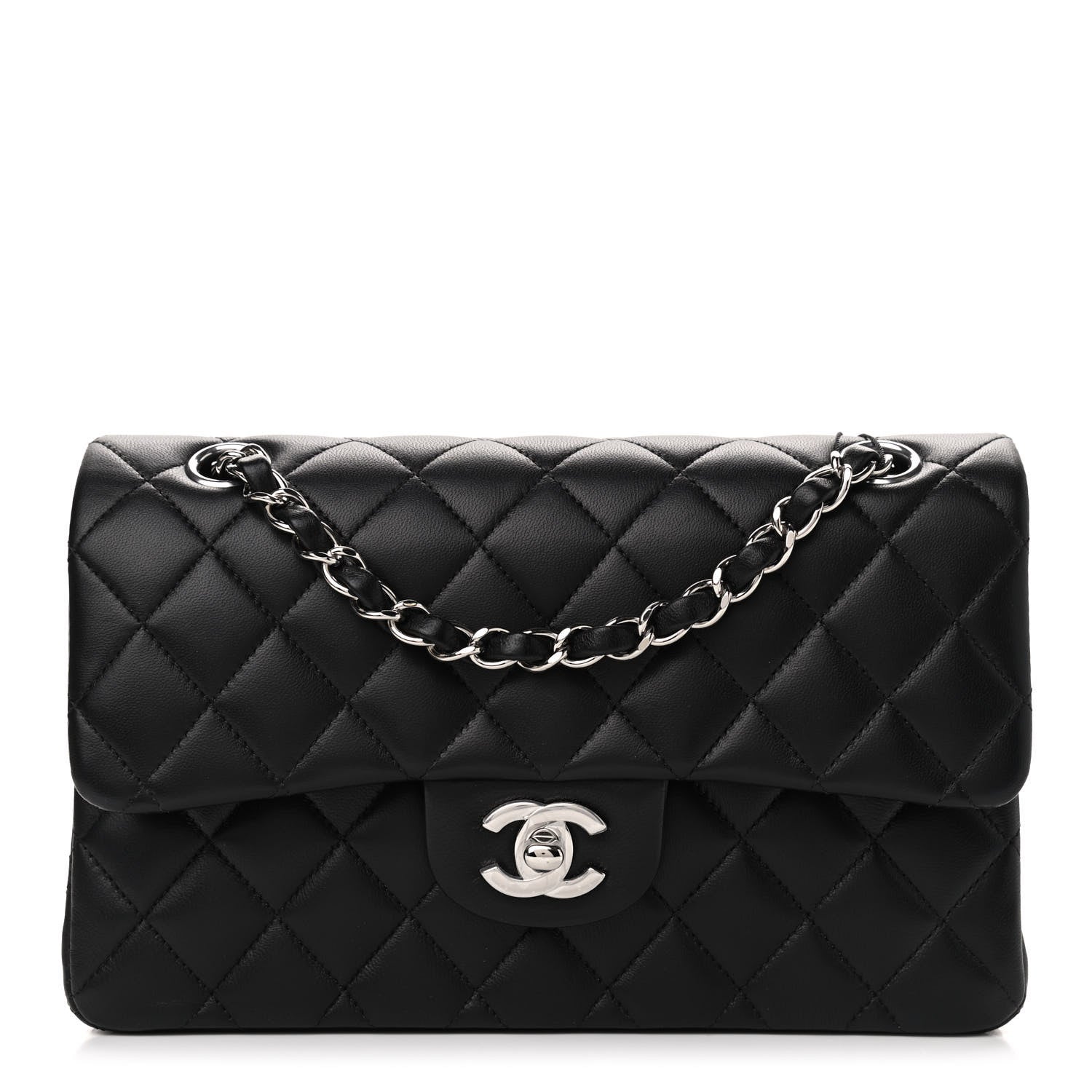 Chanel Lambskin Quilted Small Double Flap Black 1 of 11