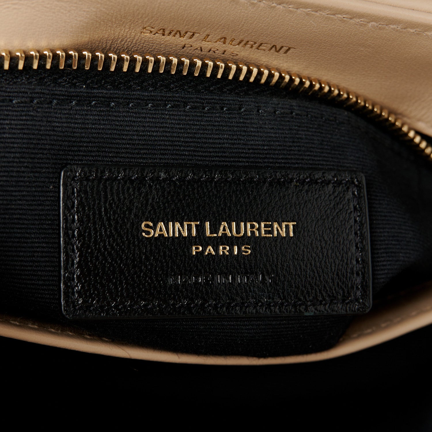 Saint Laurent Calfskin Y Quilted Monogram Toy Loulou Crossbody Bag Dark Beige 7 of 11