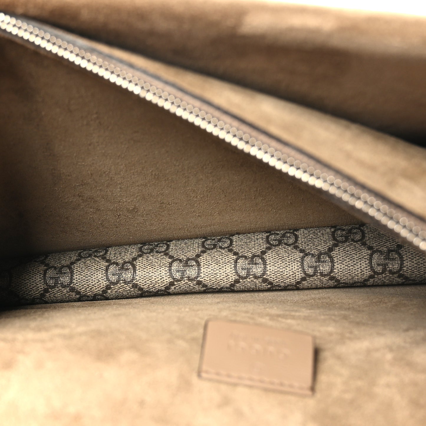 GG Supreme Monogram Medium Dionysus Shoulder Bag Taupe