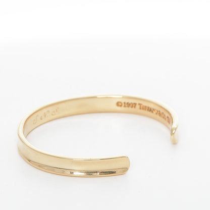 Tiffany 18K Yellow Gold Narrow 1837 Cuff Bracelet 3 of 5