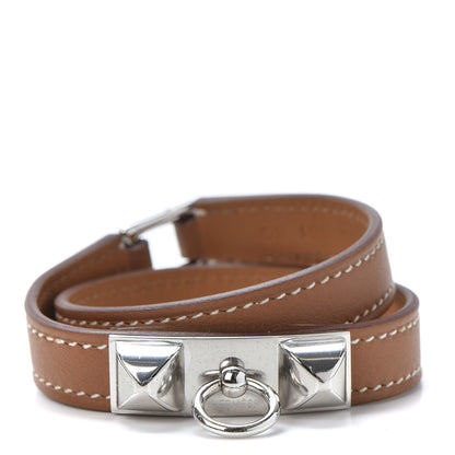 Hermes Barenia Rivale Double Tour Bracelet T2 Fauve 1 of 6