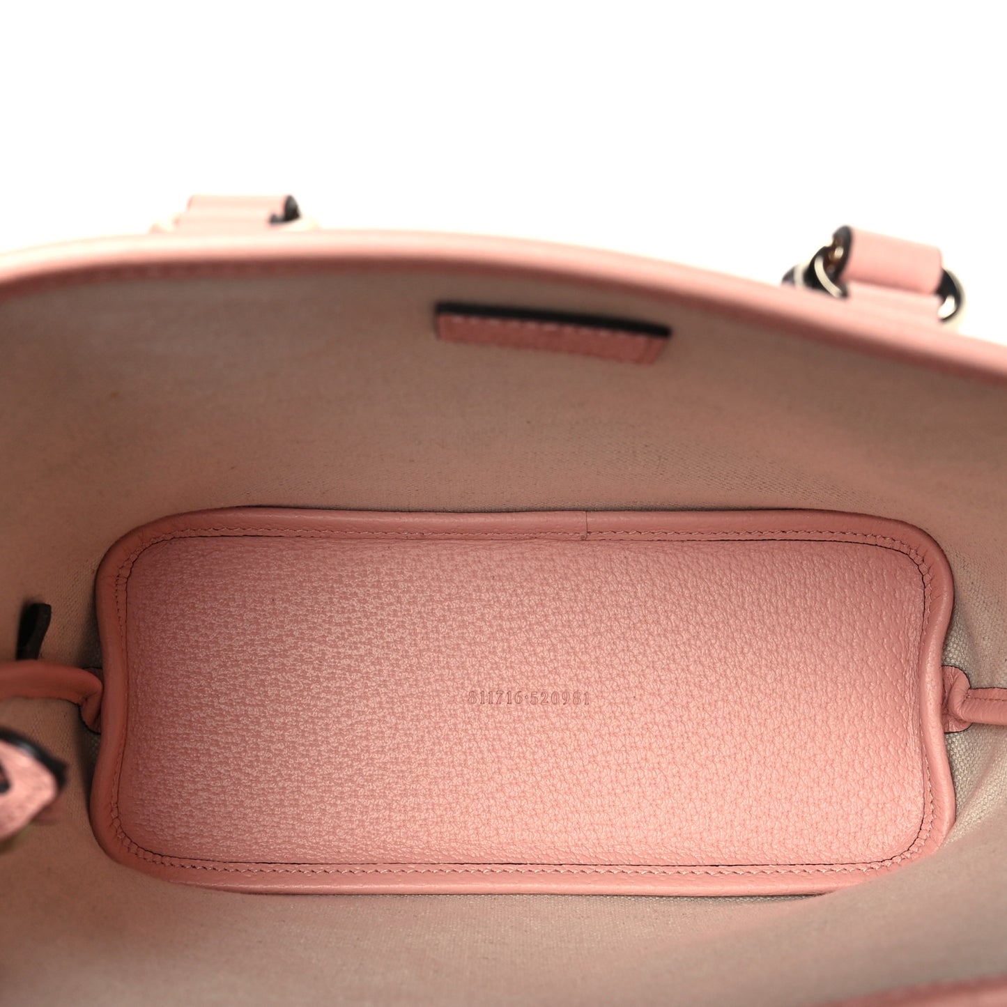 GG Supreme Monogram Textured Dollar Calfskin Mini Ophidia Shoulder Tote Bag Rose Pink