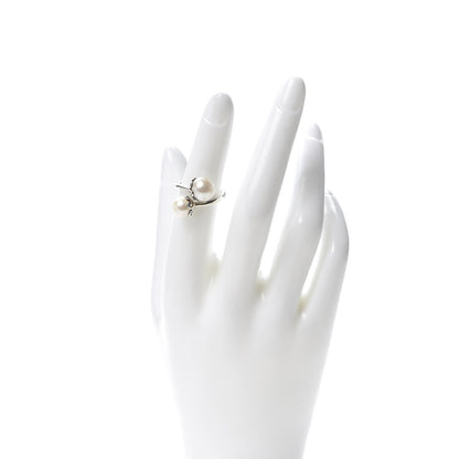 Tiffany Sterling Silver Freshwater Pearl Paloma's Venezia Goldoni Heart Ring 49 5 2 of 4